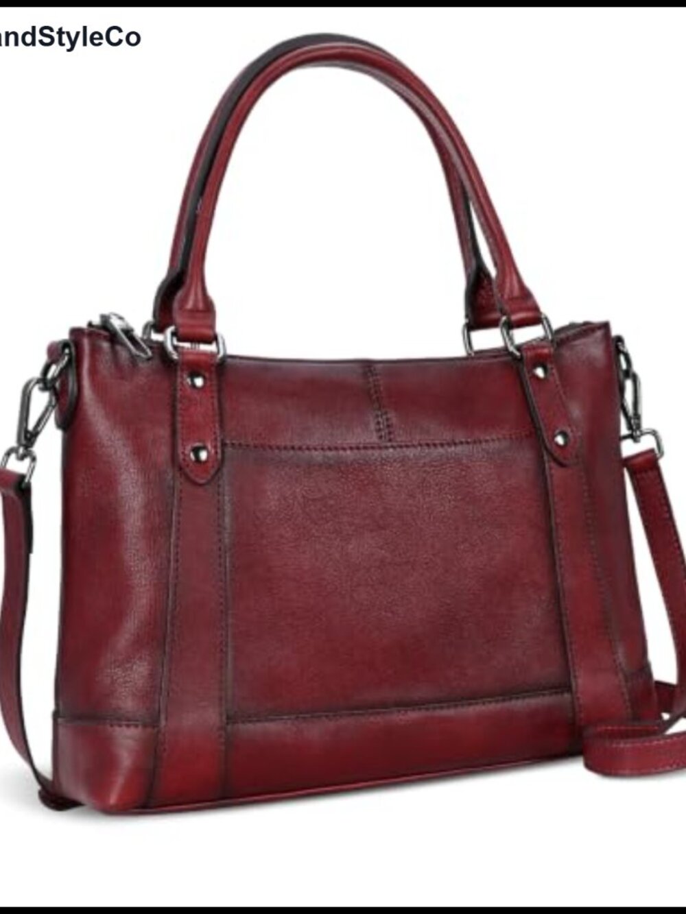 Genuine Leather Satchel Crossbody Bag Shoulder Purse Top Handle